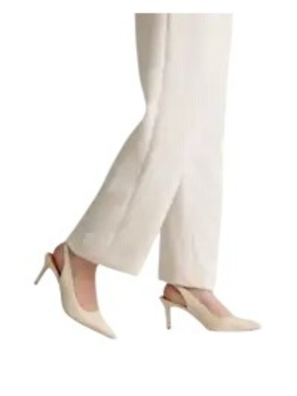 Quince Italian Leather Slingback 3 Inch Heel Size 7.5 Color Bone NWB - Picture 10 of 10